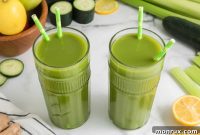 Vibrant Green Juice with Citrus and Spice