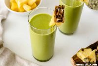 Refreshing Mango Pineapple Spinach Food Processor Smoothie
