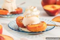 Brown Sugar Glazed Air Fryer Peaches