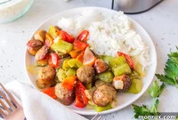 One-Pan Air Fryer Sausage and Peppers