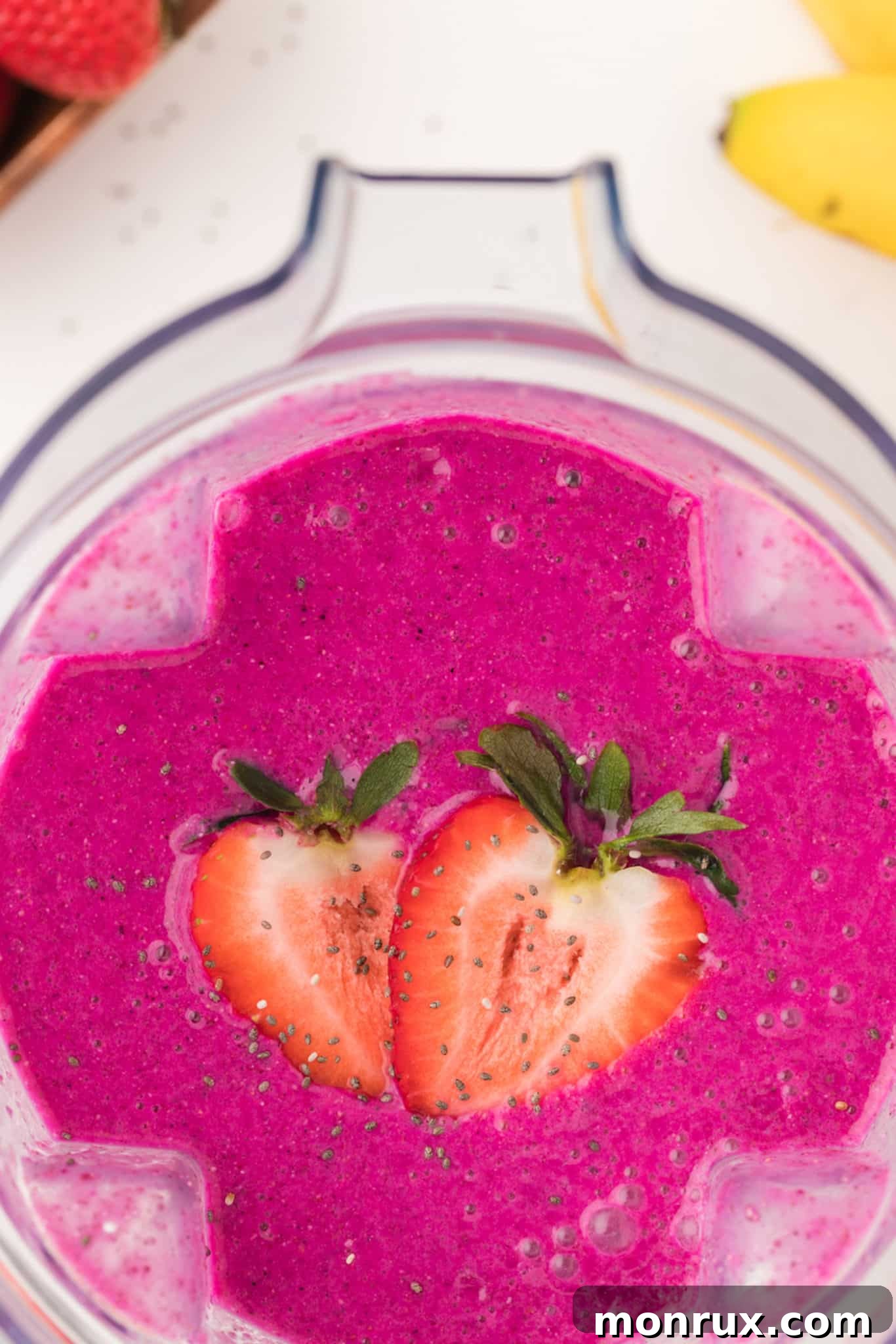 acai smoothie blended in a vitamix