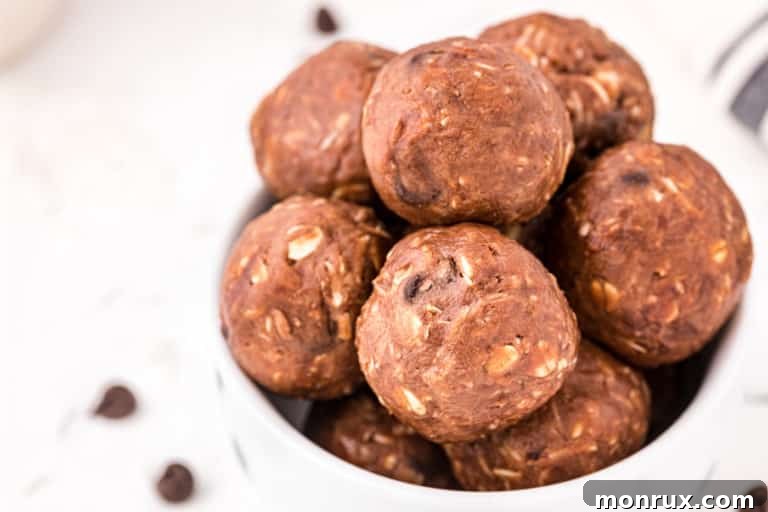 A bowl of nut butter energy balls