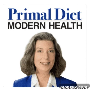 Primal Diet Modern Health podcast cover art, depicting ancient wisdom meeting modern wellness.