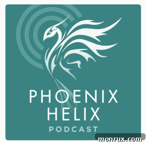 Phoenix Helix podcast cover art, featuring a symbolic phoenix rising from flames.
