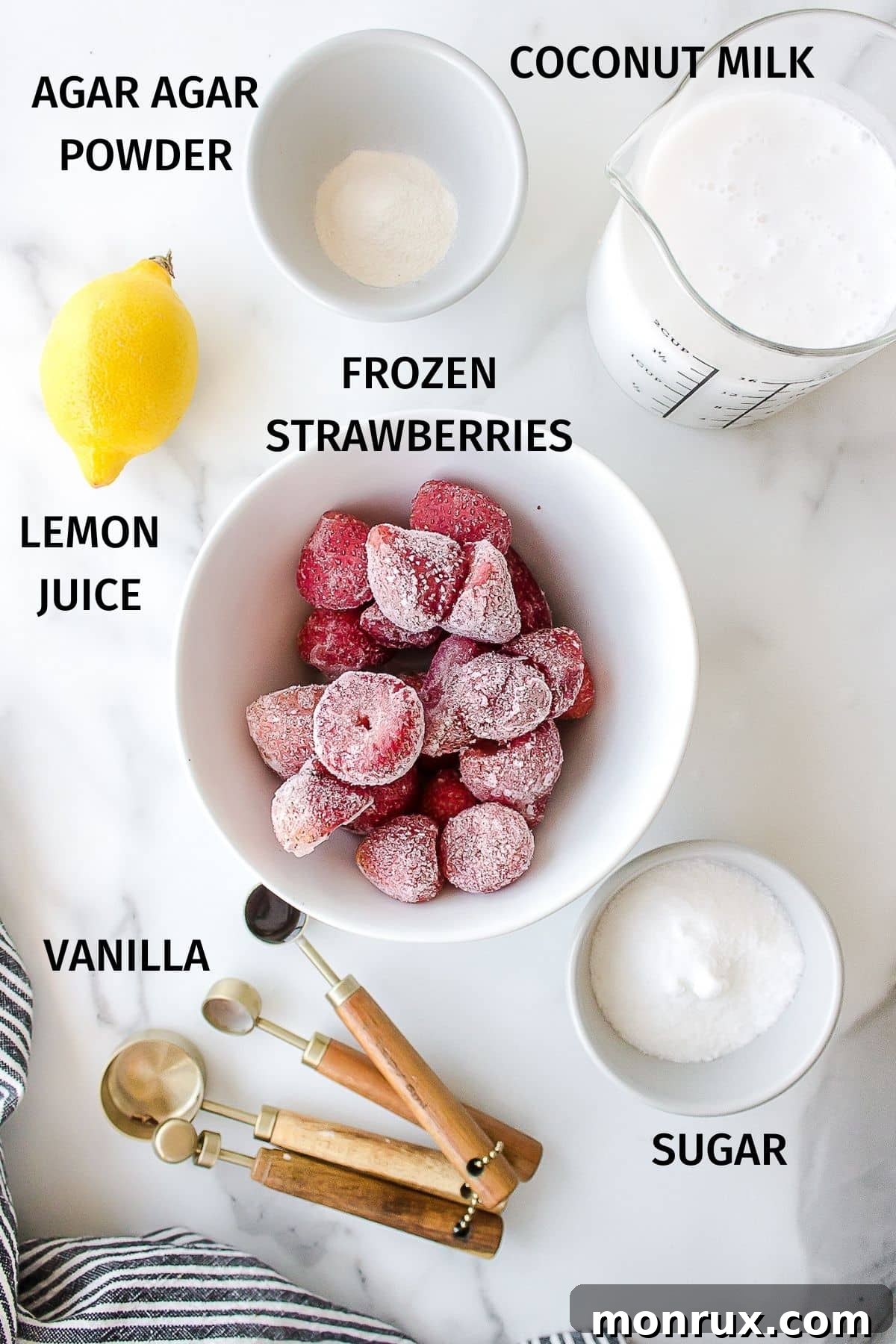ingredients for vegan panna cotta