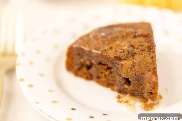 slice of pumpkin cake on a plate