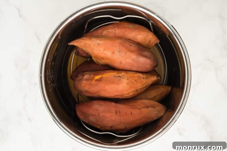 How to cook Instant Pot sweet potatoes for an easy meal.