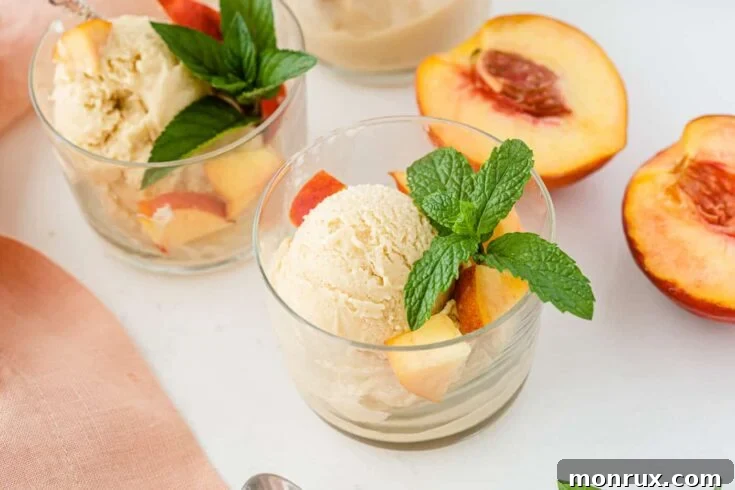 Vegan Peach Ice Cream hero