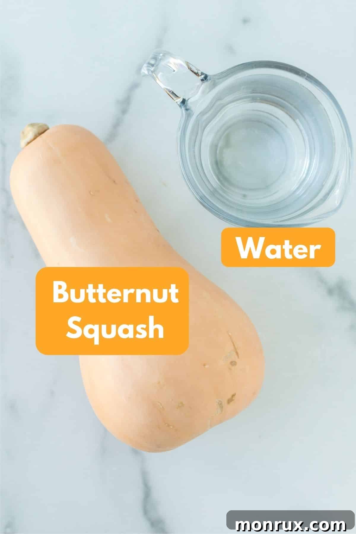 butternut squash and water to make instant pot dish.