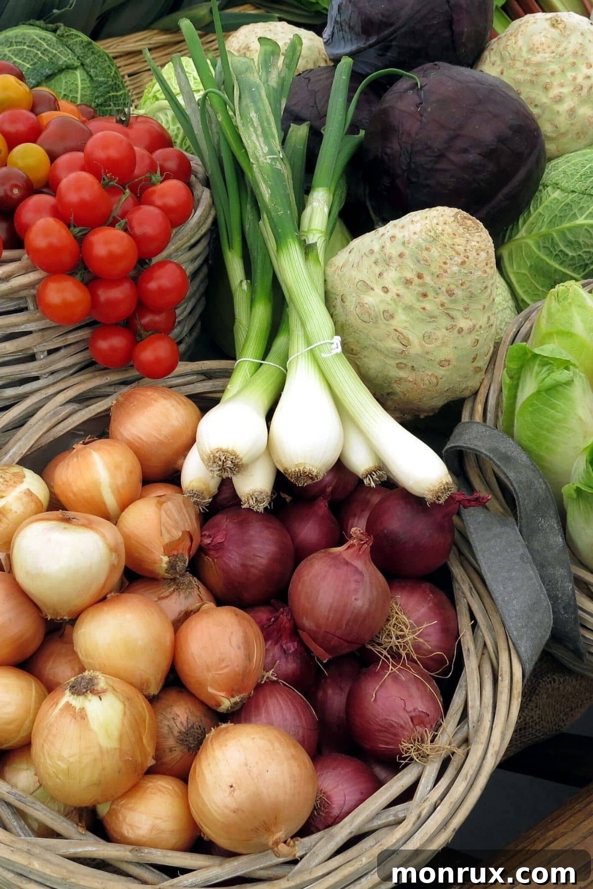 fresh vegetables on a table in basket.
