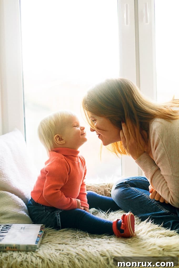 A loving interaction between a mother and child, symbolizing nurturing and unconditional care.