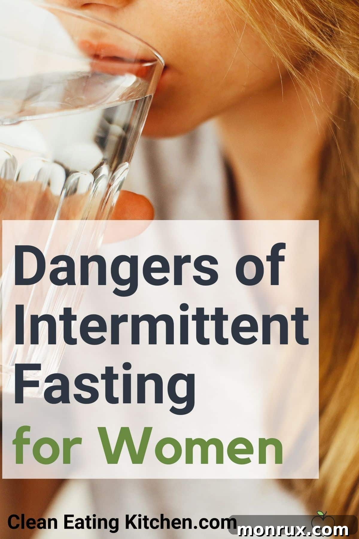 Infographic illustrating the potential dangers of intermittent fasting for women, including hormonal imbalances, thyroid issues, and impact on menstrual cycles.