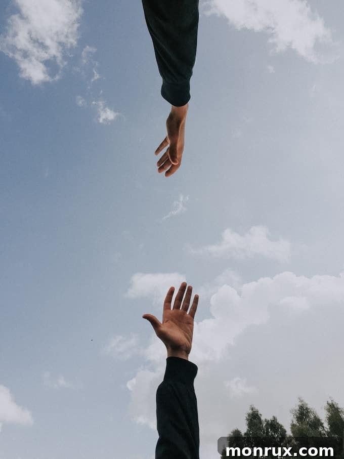 hands reaching for help and support