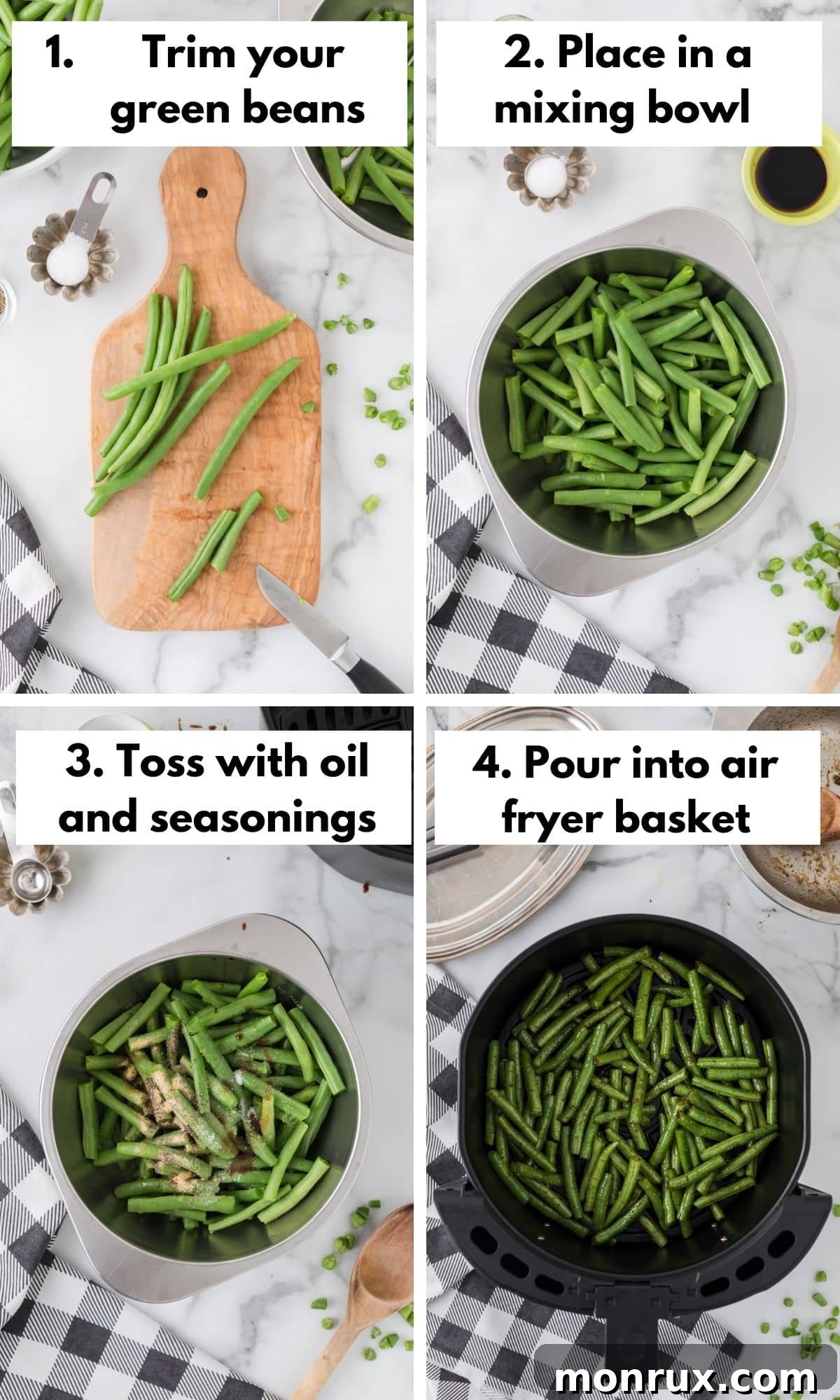 how to make air fryer green beans.