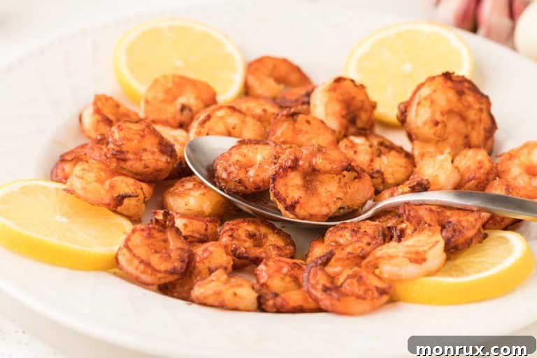 a bowl of lemon garlic shrimp