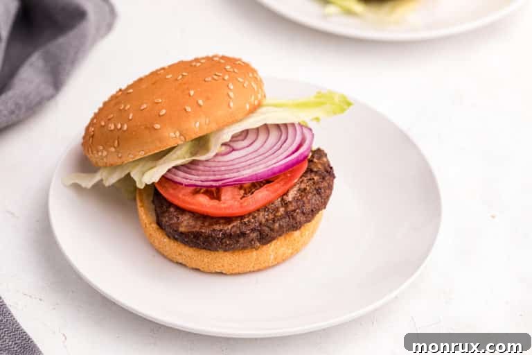 air fryer hamburger