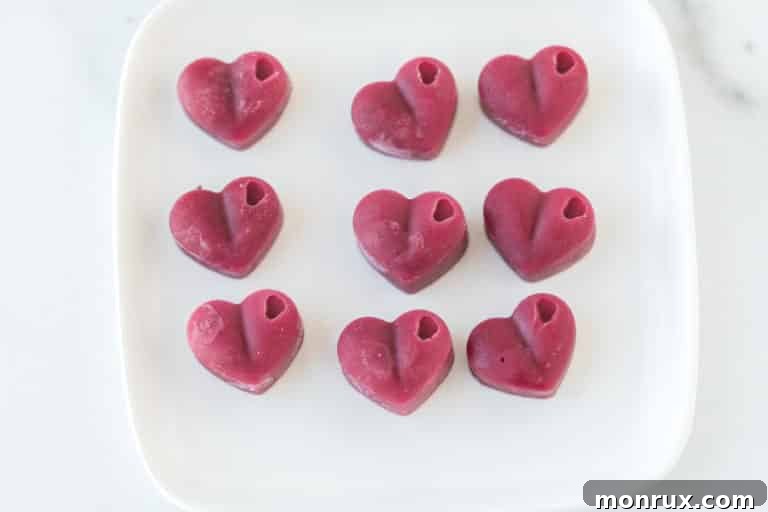 vegan heart gummies on a plate