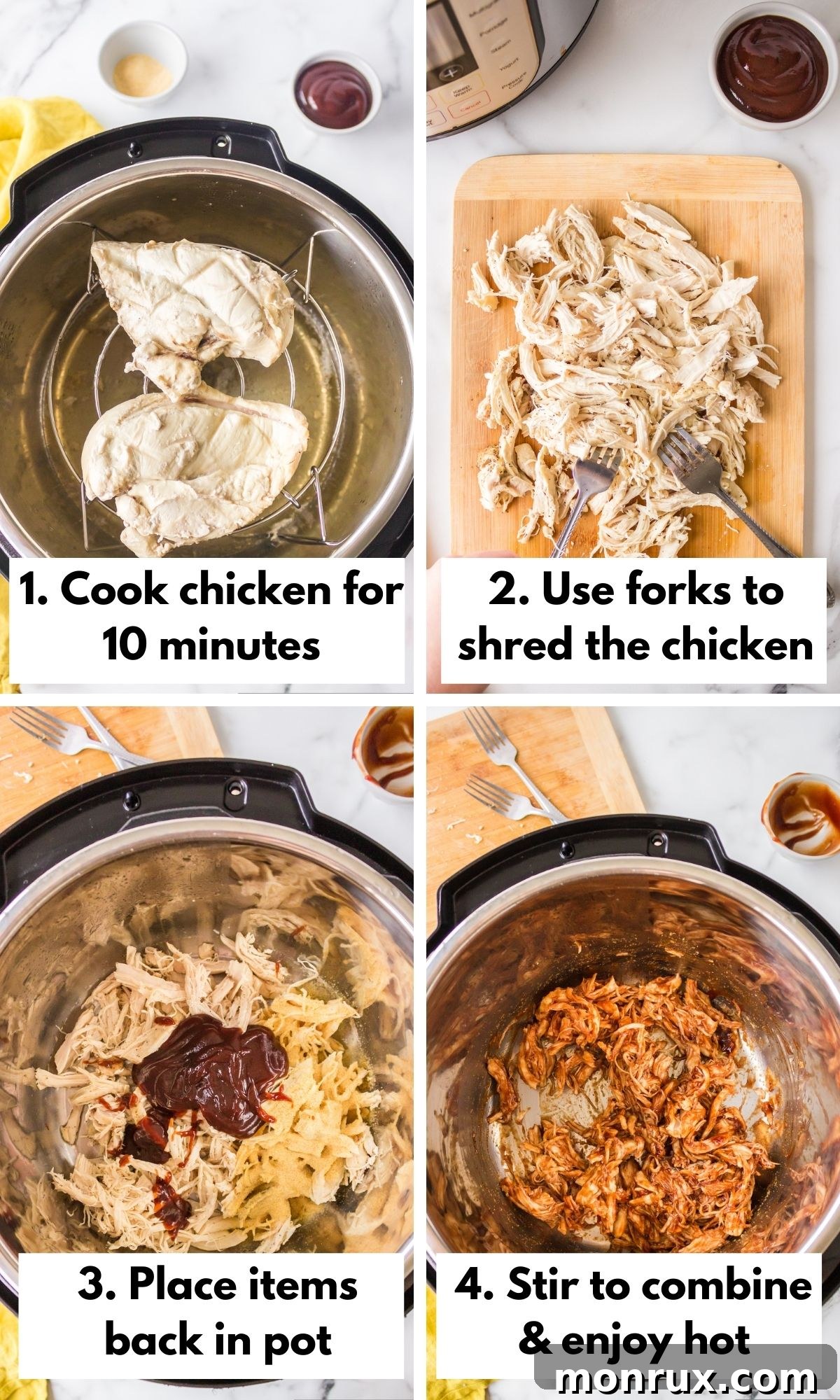 How to make bbq chicken in the instant pot.