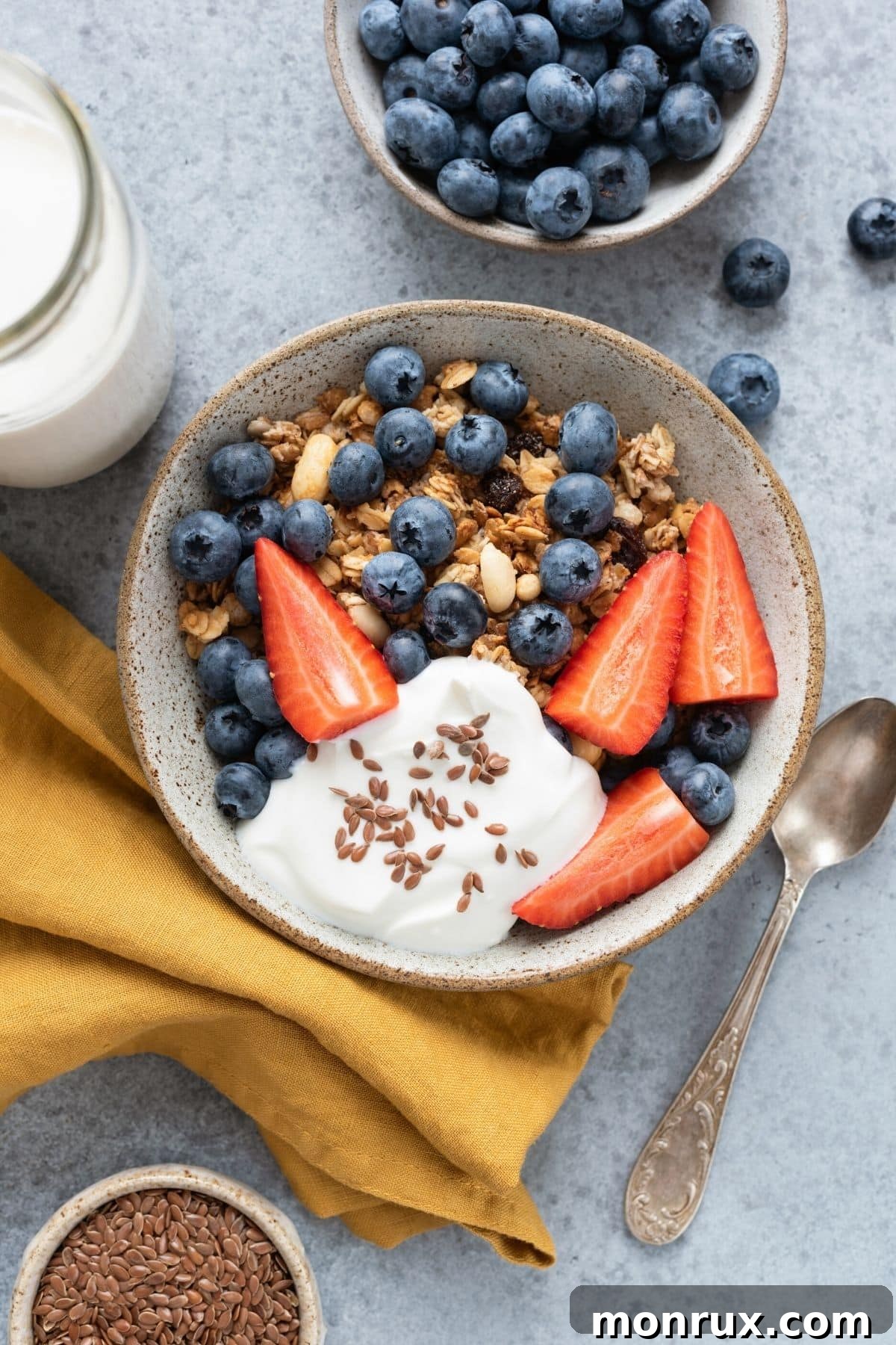 granola with fruit.