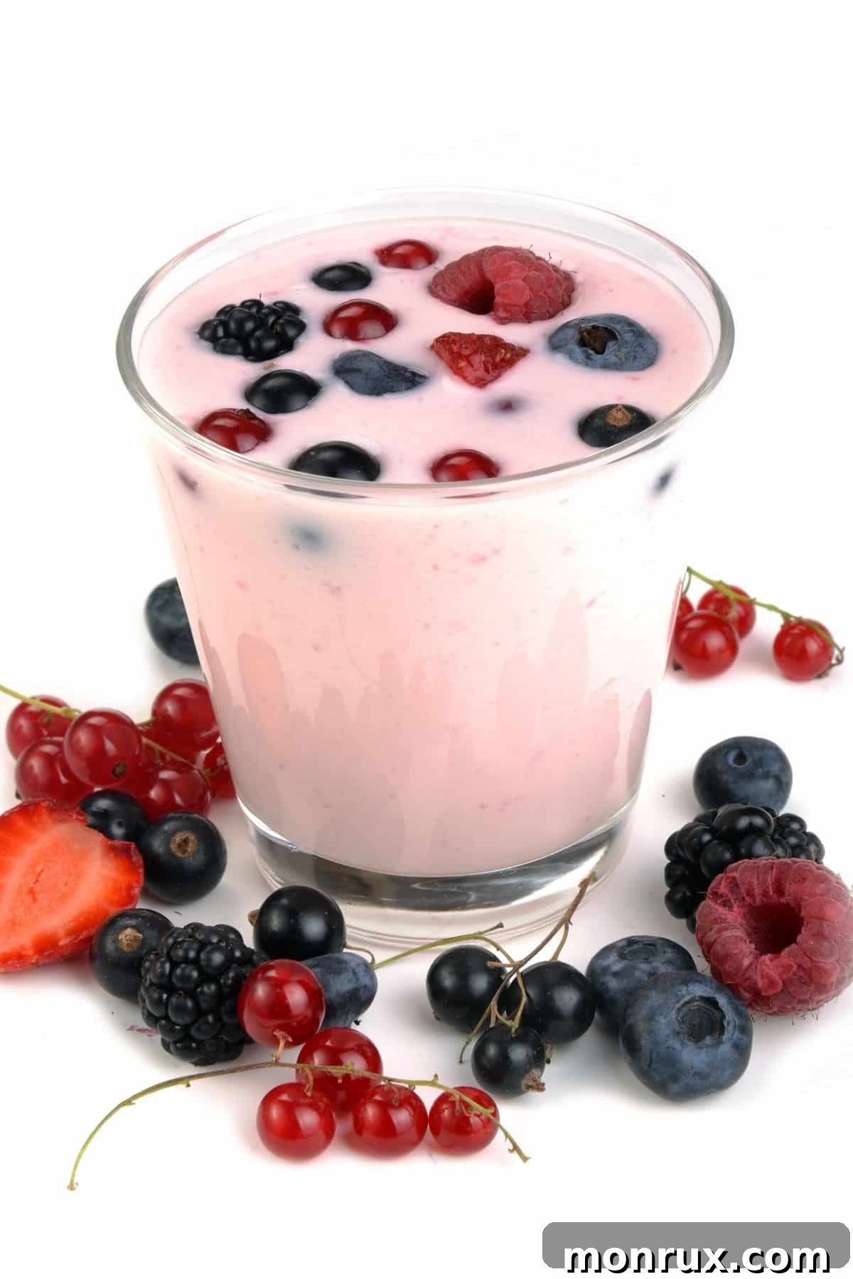 yogurt with berries.
