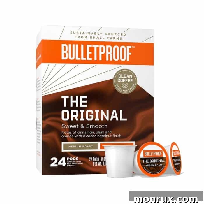 A package of Bulletproof Organic Coffee Pods, emphasizing convenience without sacrificing quality.