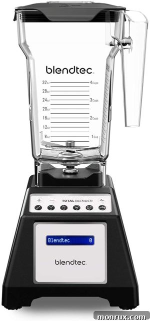 A robust Blendtec Total Classic Original Blender with its signature square jar, perfect for a wide range of kitchen tasks.