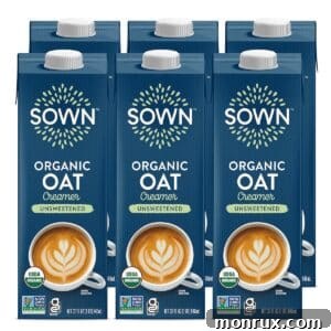 SOWN Organic Unsweetened Oat Creamer in a carton.