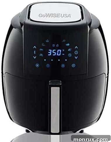The GoWISE USA 5.8-quart 8-in-1 Digital Air Fryer, a spacious and versatile appliance perfect for families of 2-4 people.