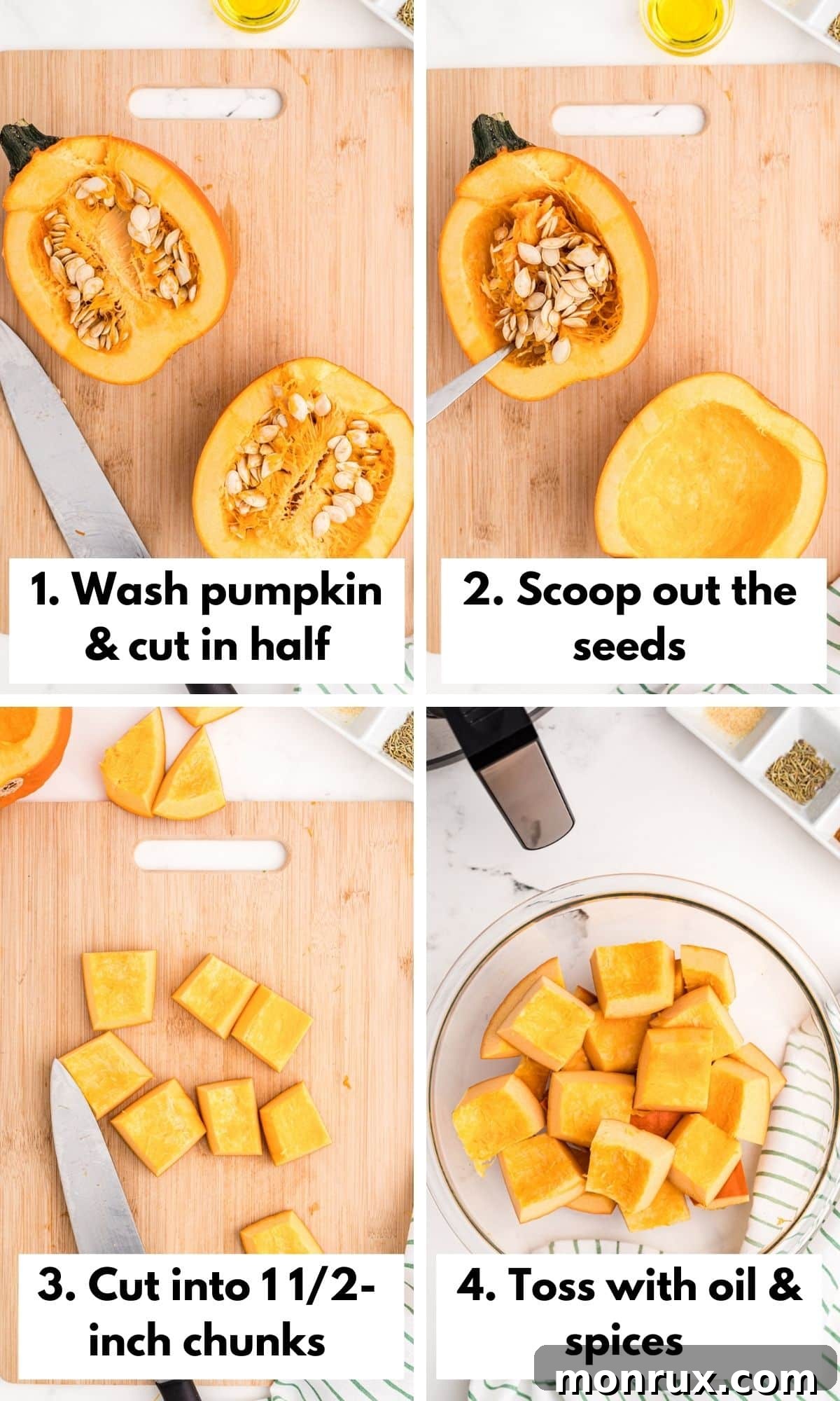 how to make air fryer roasted pumpkin.