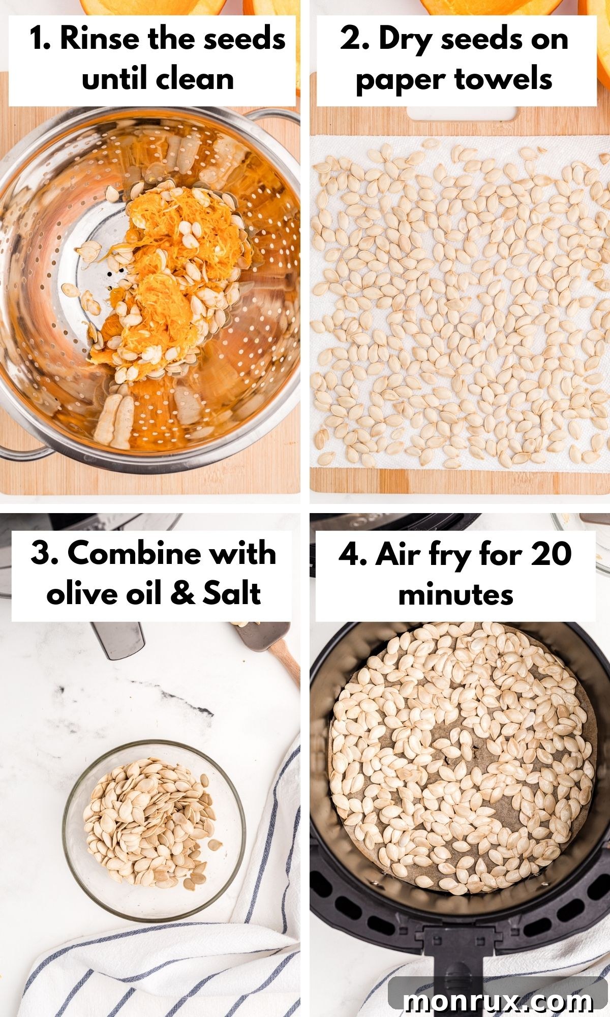 how to roast pumpkin seeds in the air fryer.