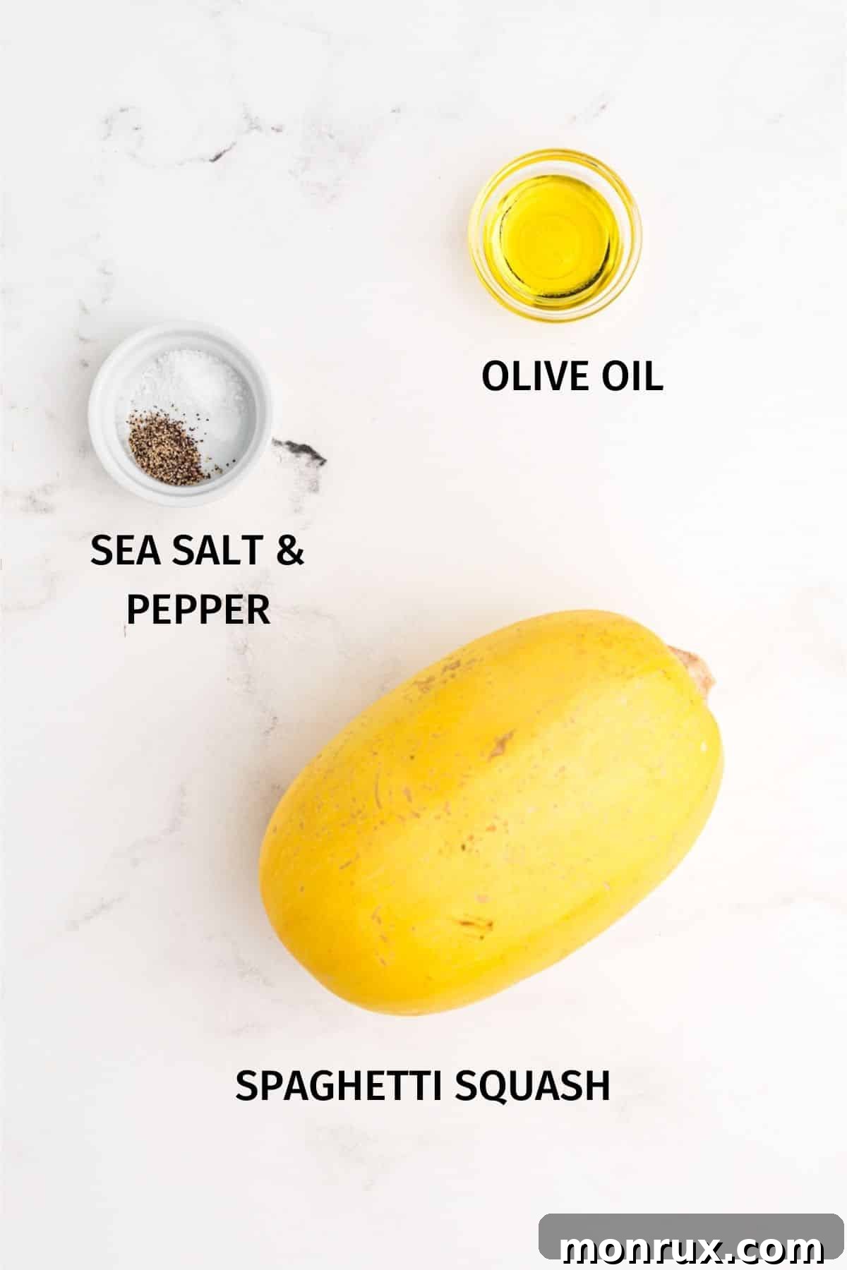 ingredients for air fryer spaghetti squash.