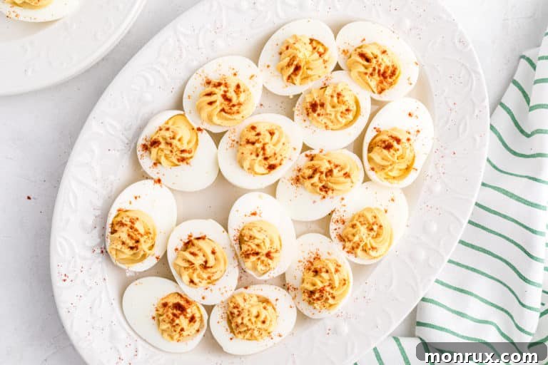 platter of deviled eggs