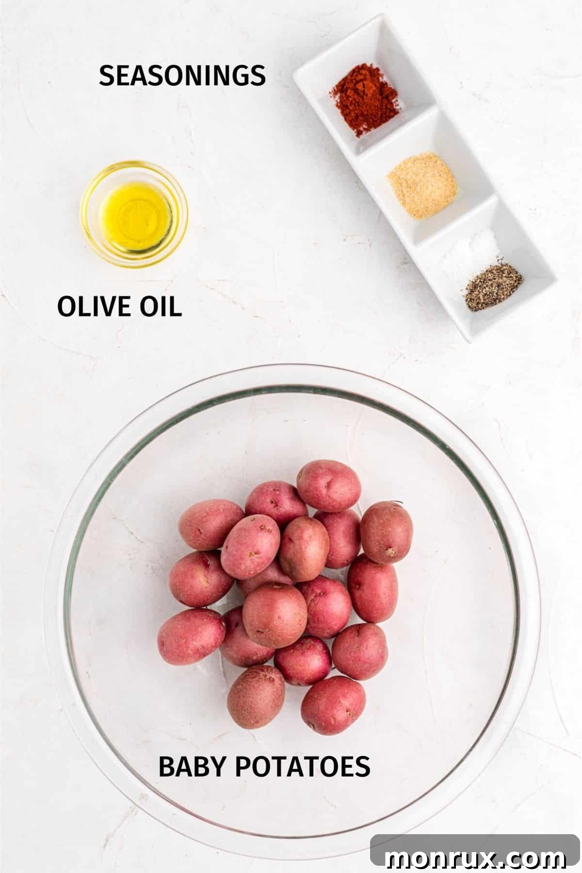 ingredients for roasted baby potatoes
