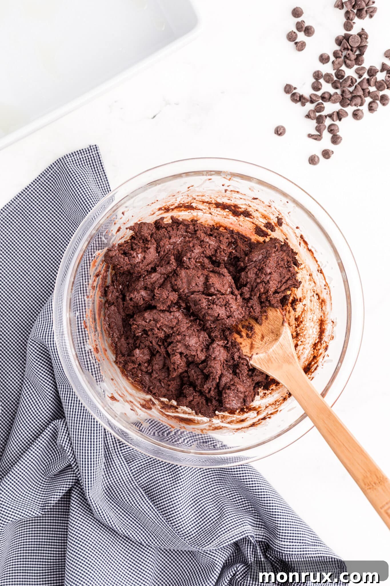 stirring up dairy-free fudge ingredients as they melt.