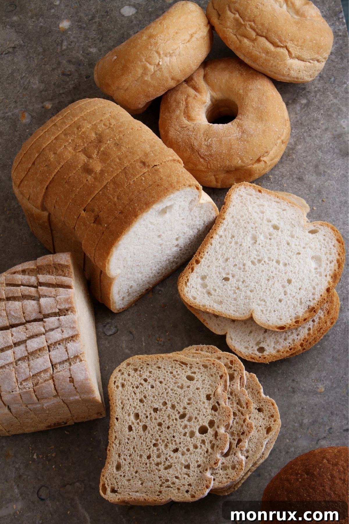 Slices of fresh gluten-free bread, arranged invitingly.