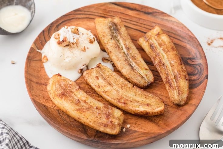 Caramelized air fried bananas.