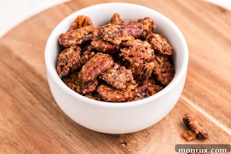 Air fried candied pecans.