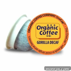 gorilla organic decaf coffee pod. Gorilla Decaf organic K-Cup pod.