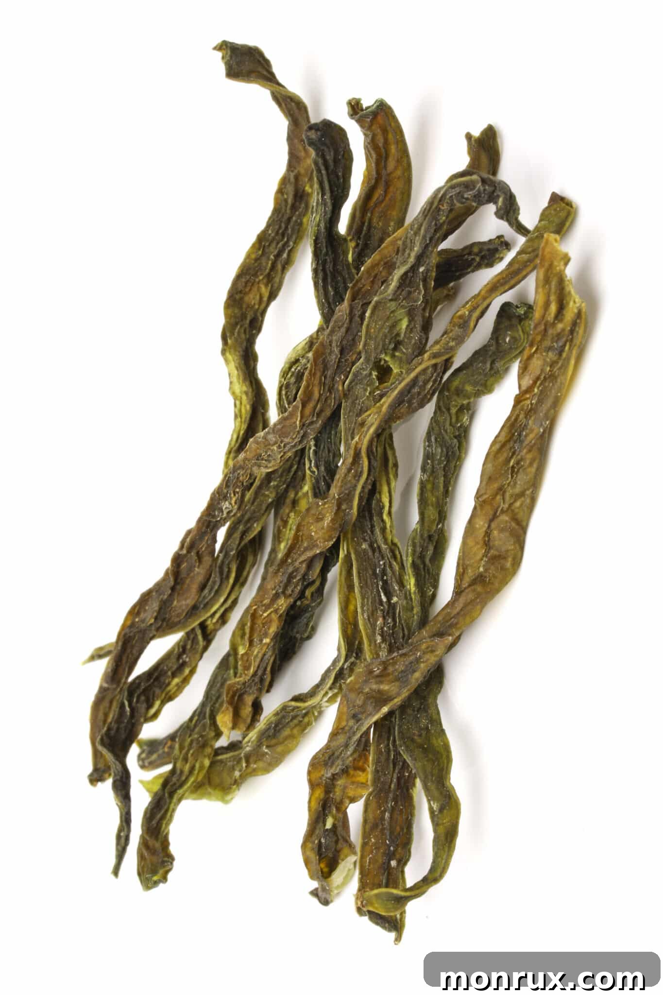 dried green beans on a tabletop.