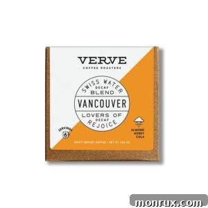 A box of Verve Instant Coffee, highlighting its premium packaging.