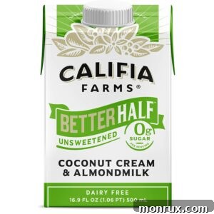 A carton of Califia Farms Better Half Creamer, showcasing its plant-based appeal.
