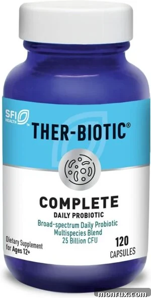 a jar of Ther-Biotic Complete Daily Probiotic.