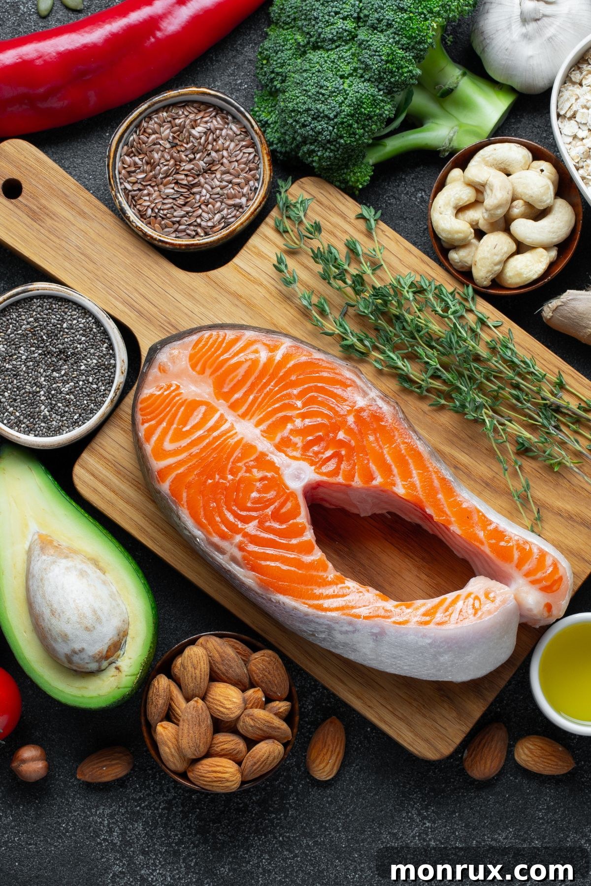 A vibrant display of fresh, healthy clean eating foods like fruits, vegetables, and lean protein on a table, symbolizing nourishment and support for weight loss.