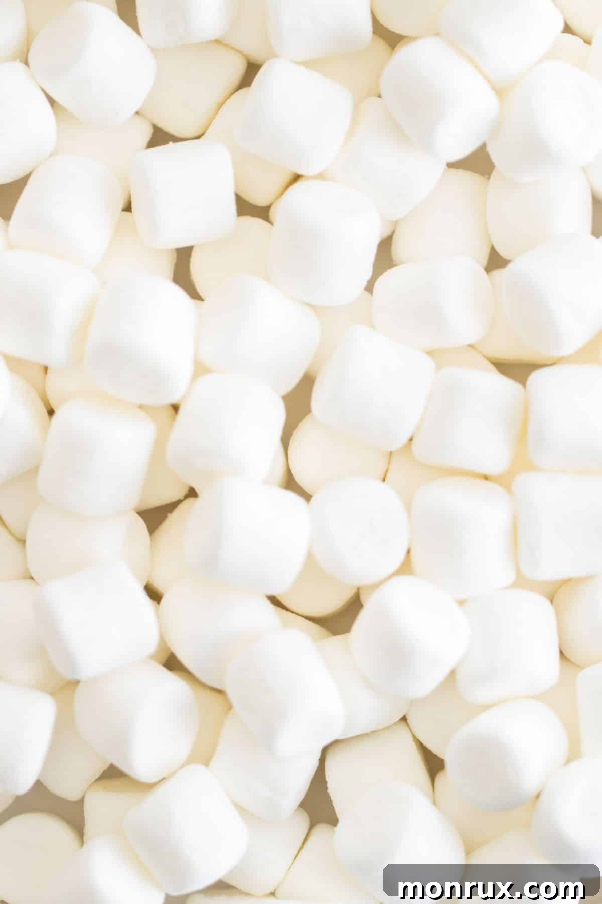 a close-up of mini marshmallows.