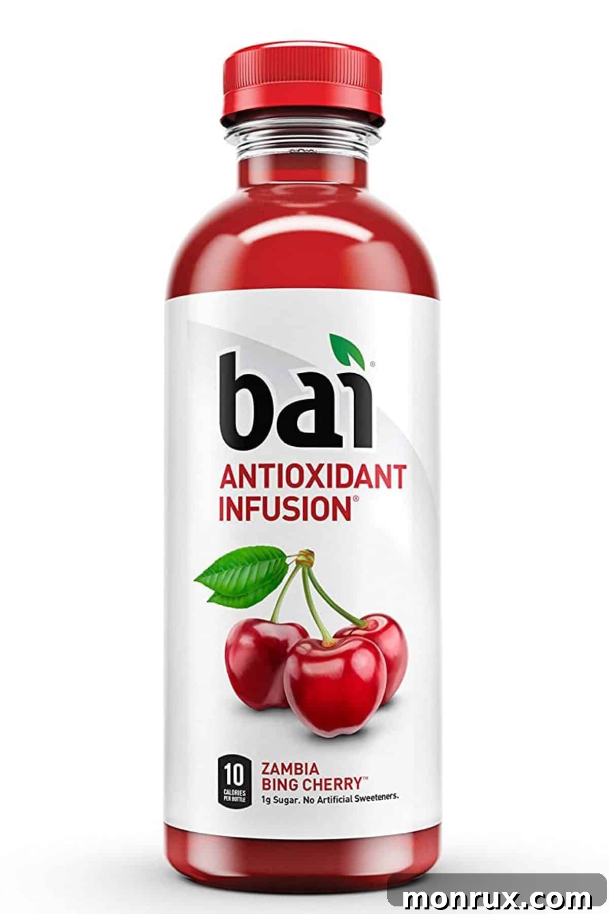 a bottle of Bai water in Zambia Bing Cherry flavor.