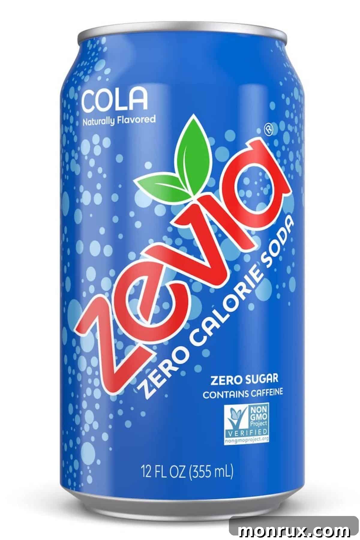 a can of Zevia Soda, illustrating a refreshing, sugar-free beverage option.