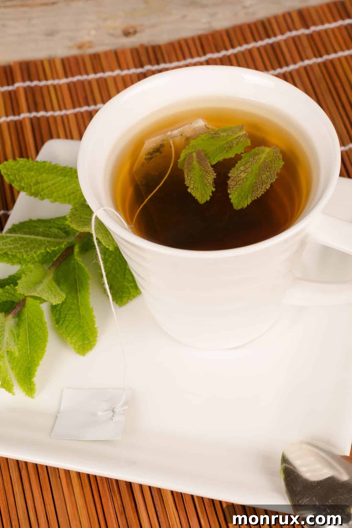 a mug of spearmint tea.
