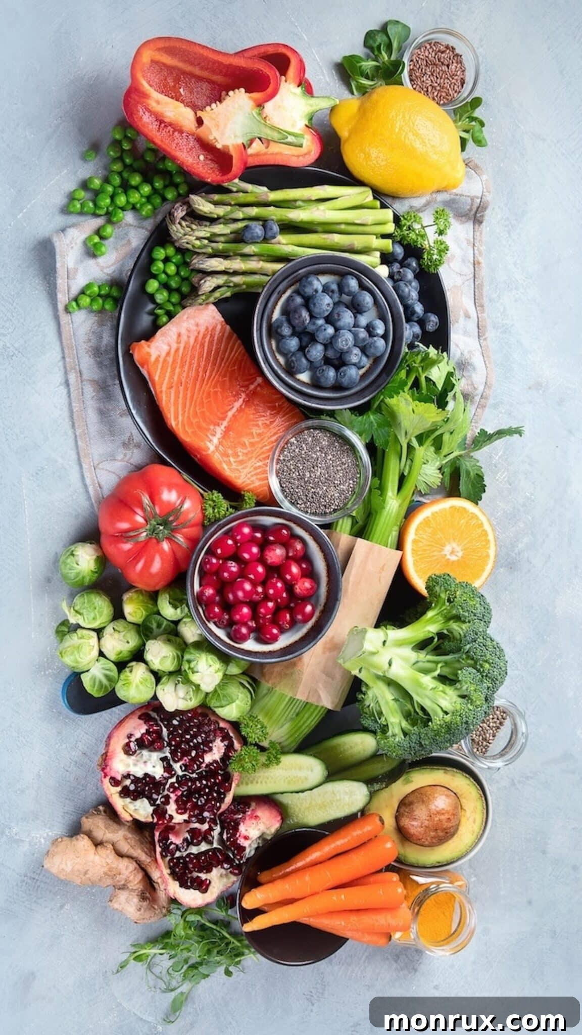 a variety of foods that are best to eat with lymphedema.