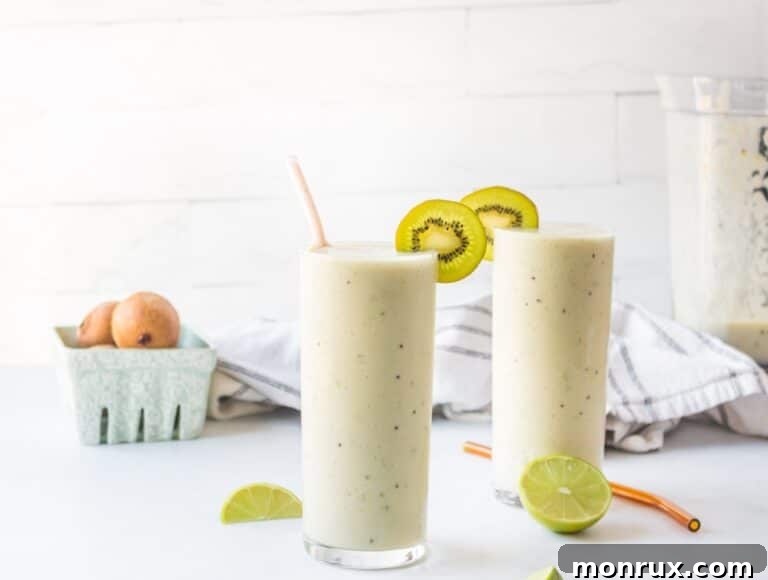 Gut Health Smoothie two glasses.