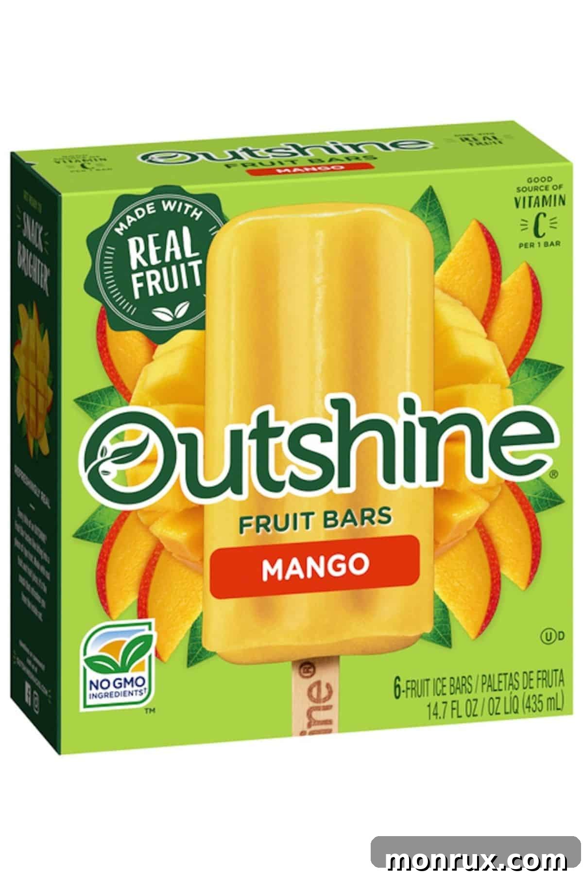 a box of Mango Outshine fruit bars.